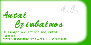 antal czimbalmos business card